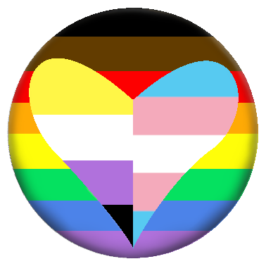 Trans-Nichtbinär Herz auf PoC-Pride-Flagge